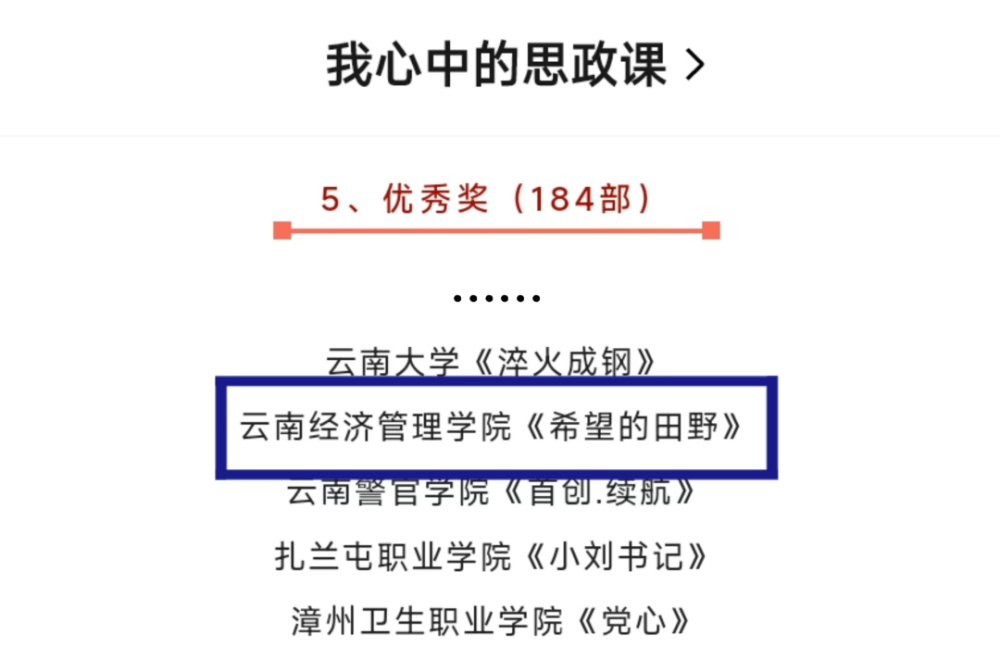 微信图片_20230618125508.png 喜报|全国高校大学生第六届“我心中的思政课”微电影展示我院选送作品荣获优秀奖 第 2 张